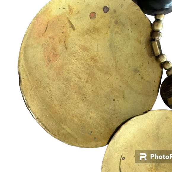 African Handmade Vintage Brass Necklace Elephants - Picture 5 of 6